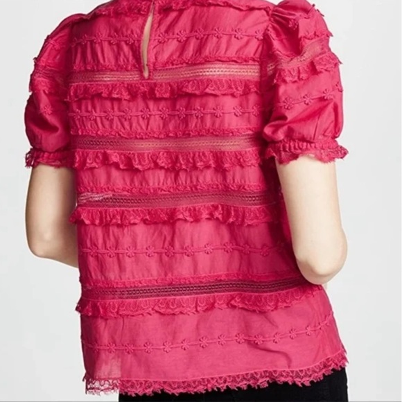 Ulla Johnson Pink Ruffled Blouse - Picture 3 of 11